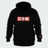 Boxed Logo Heavyweight Hooded Sweatshirt | Black