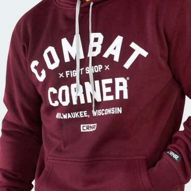 Fight Shop Heavyweight Hooded Sweatshirt | Burgundy - Image 5