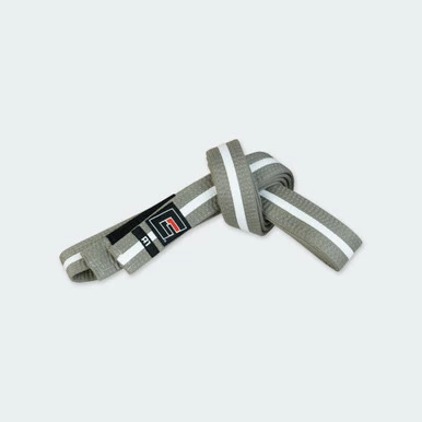 Kids BJJ Belt | Grey/White - Image 2