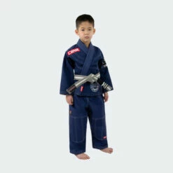 V6 Kids BJJ GI + Free White Belt | Navy Blue