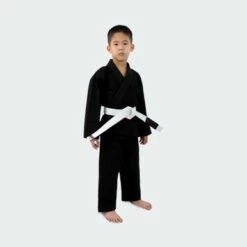 Recruit Kids BJJ GI + Free White Belt | Black